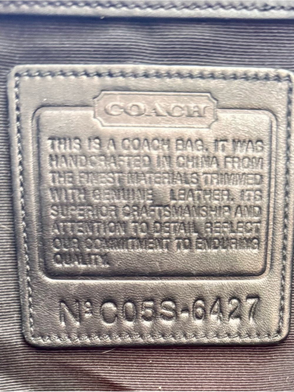 Coach Black VTG Y2K Signature Jacquard fabric & leather Tote, Satchel BAG - Picture 8 of 13